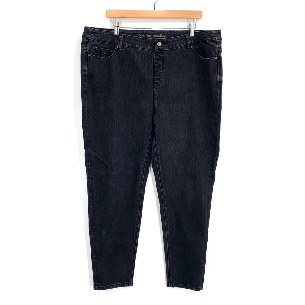 Soft Surroundings Black High Rise Skinny Jeans Size 1X High waisted Mom Jeans